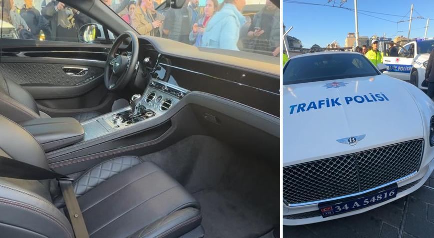 O lüks otomobiller polis aracı oldu İstanbulda yollarda Gören fotoğrafını çekti