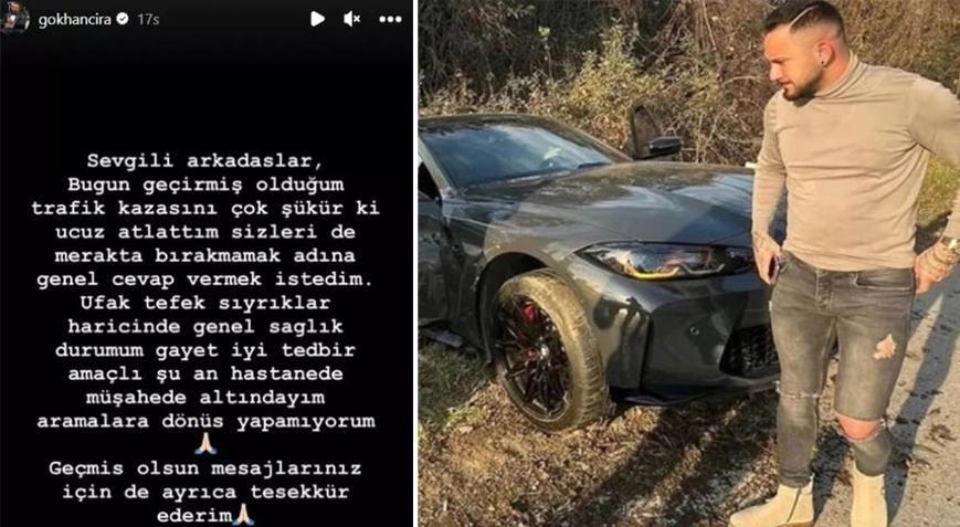 Ünlü isim Gökhan Çıra kaza geçirdi Ölümden döndüğü kazada milyonluk aracı pert oldu