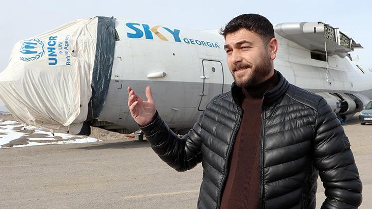 Gürcistan uçağı 12 yıl sonra Erzurumdaki aprondan çıkarıldı Gürcistan uçağı 12 yıl sonra Erzurumdaki aprondan çıkarıldı