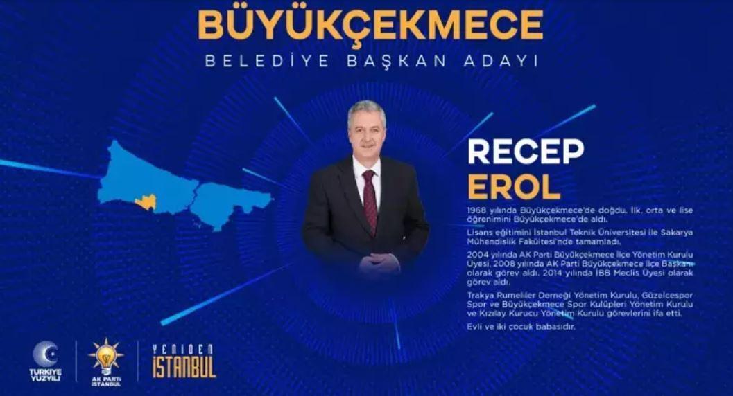 Ak Parti İstanbul Büyükçekmece Belediye Başkan Adayı 2024 Recep Erol 31 Mart Yerel Seçimlerinde