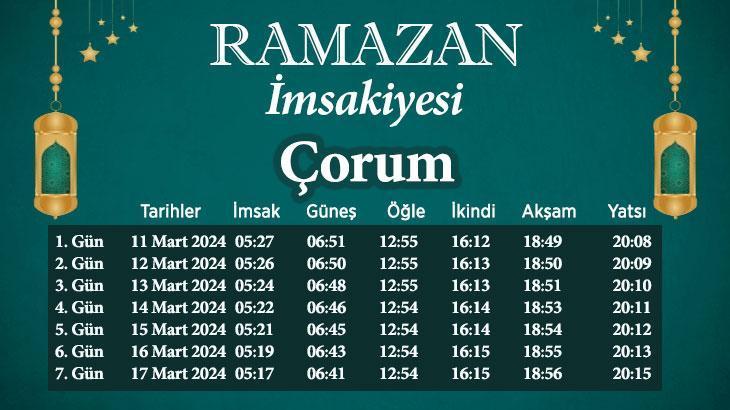 ORUM MSAK YE 2024 Sahur msak ftar Vakti orum da iftar