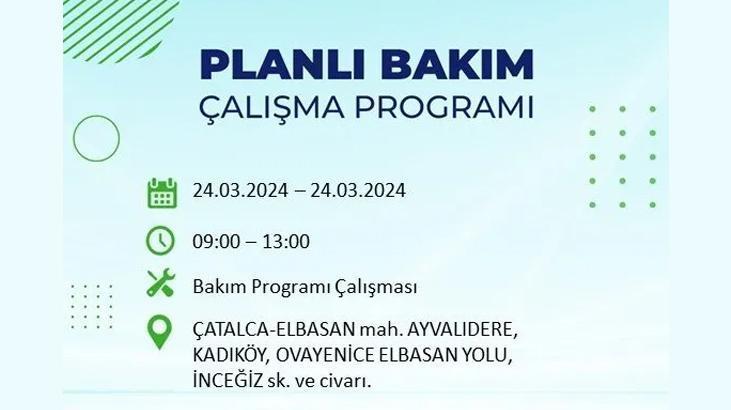 İstanbulda 24 Mart Pazar günü elektrik kesintisi yaşanacak Bu ilçelerde yaşayanlar dikkat