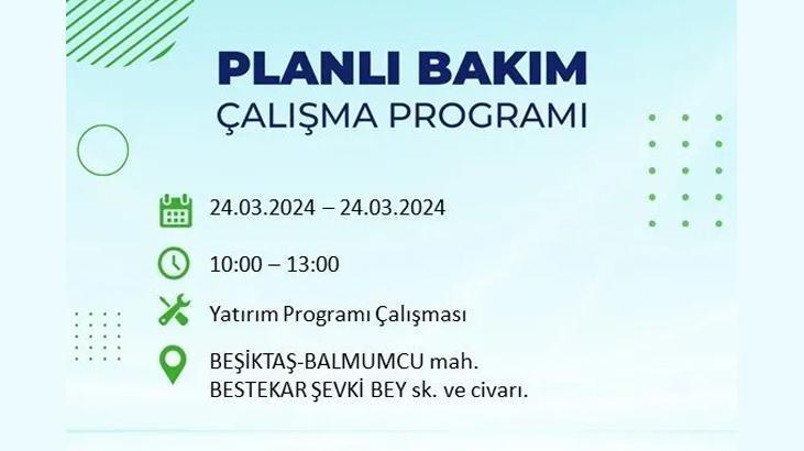 İstanbulda 24 Mart Pazar günü elektrik kesintisi yaşanacak Bu ilçelerde yaşayanlar dikkat