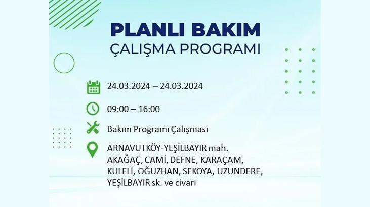 İstanbulda 24 Mart Pazar günü elektrik kesintisi yaşanacak Bu ilçelerde yaşayanlar dikkat