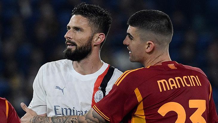 Roma - Milan maçından kareler