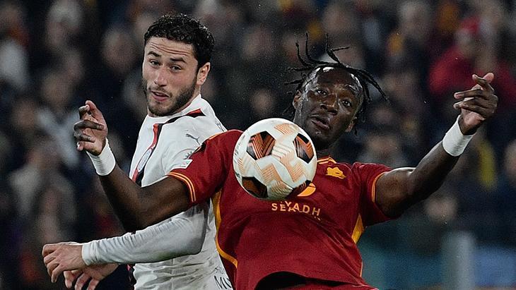 Roma - Milan maçından kareler