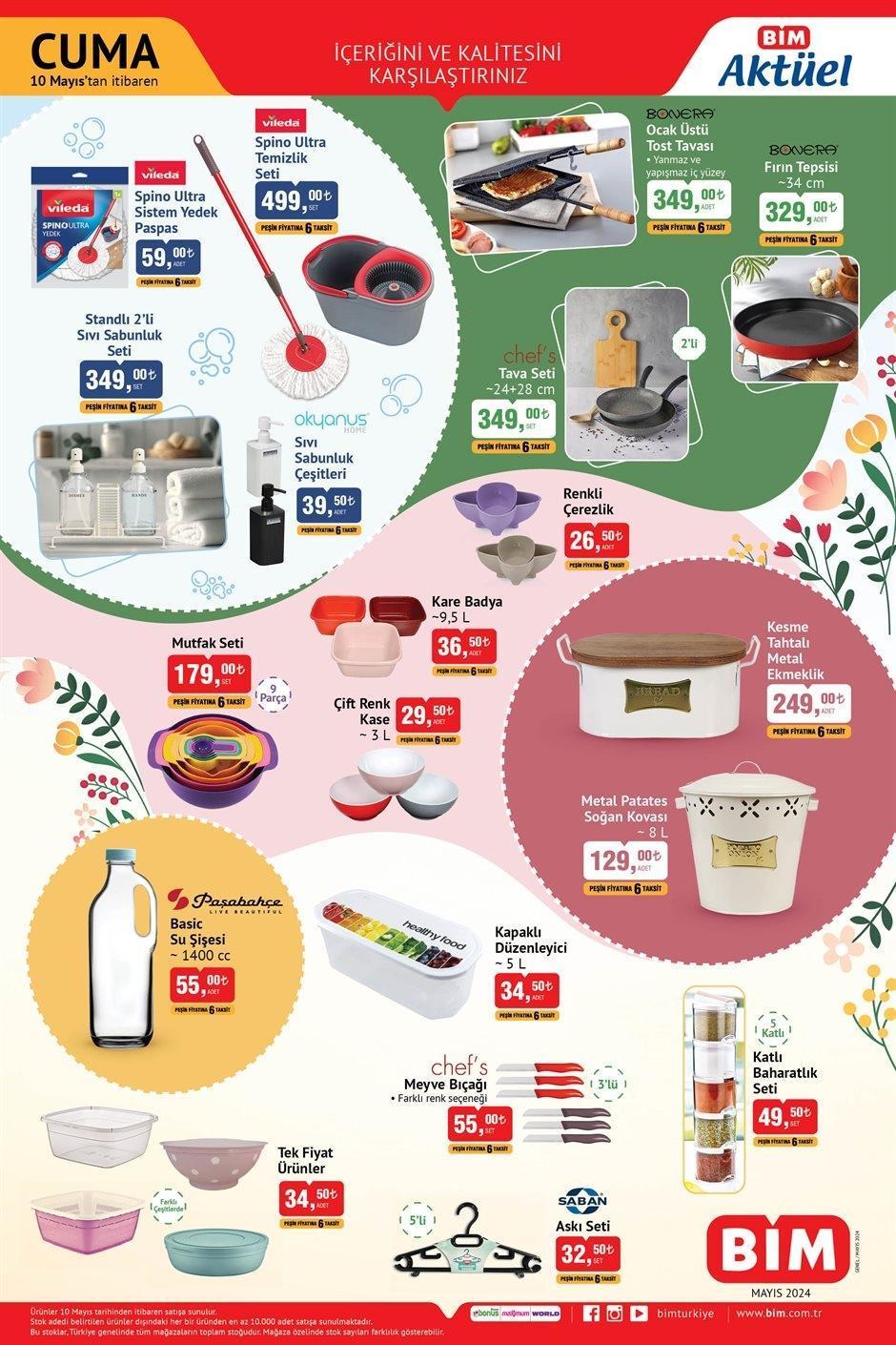 10 MAYIS CUMA BİM AKTÜEL ÜRÜNLER KATALOĞU