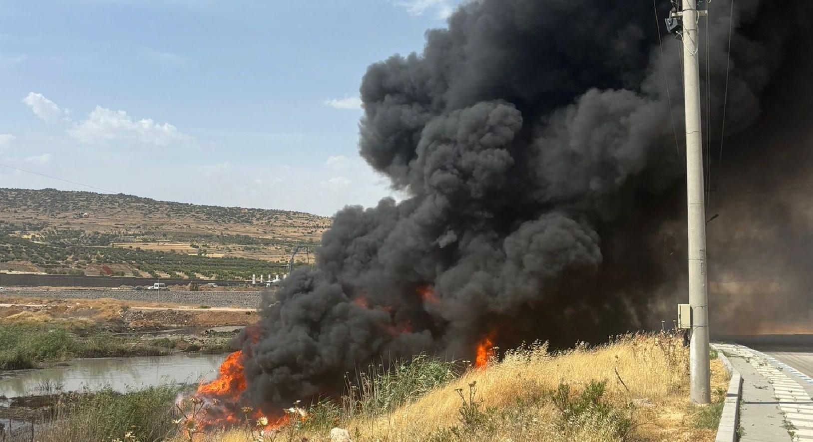 Kilis'te, otluk alanda yangını - Kilis Haberleri