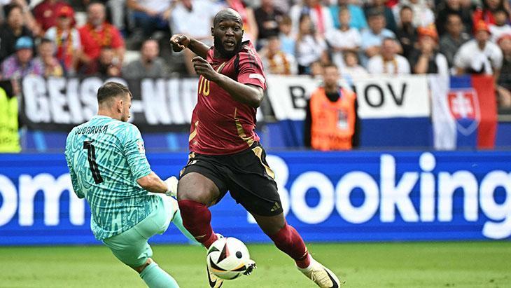 Belçika - Slovakya maçından kareler