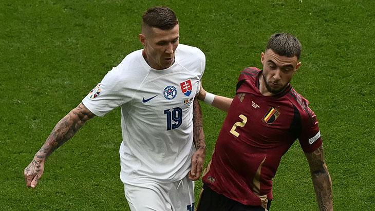 Belçika - Slovakya maçından kareler