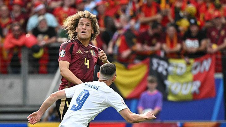 Belçika - Slovakya maçından kareler