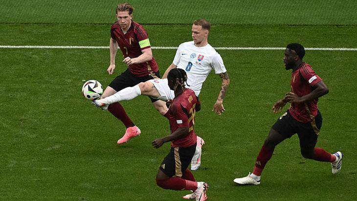 Belçika - Slovakya maçından kareler