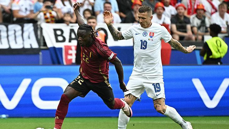 Belçika - Slovakya maçından kareler