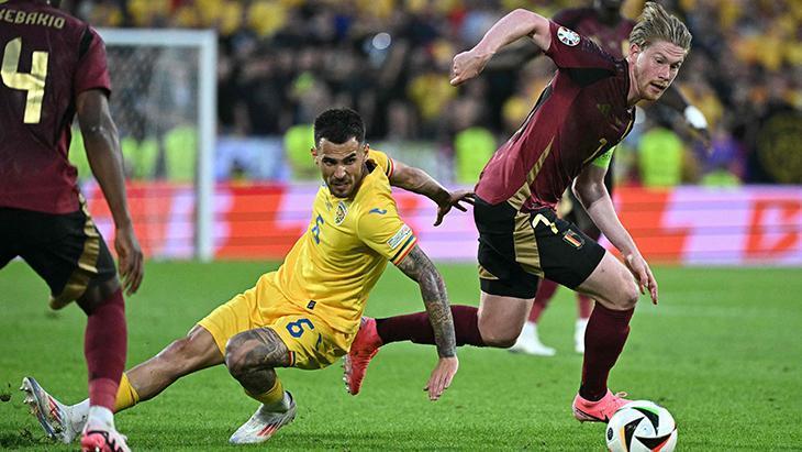 Belçika - Romanya maçından kareler