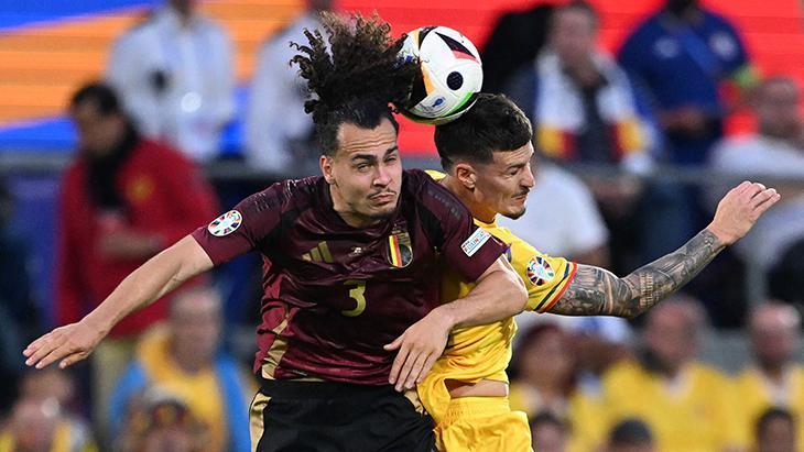 Belçika - Romanya maçından kareler