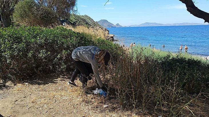 Yer: Bodrum Tatilcilerden geriye çöpleri kaldı Yer: Bodrum Tatilcilerden geriye çöpleri kaldı