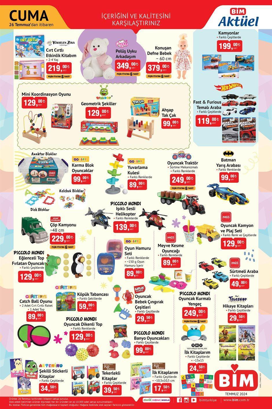 SALI RAFLARDA BİM 23-26 Temmuz 2024 aktüel kataloğu: Bu hafta BİM aktüel ürünler kataloğu indirimli fiyatları