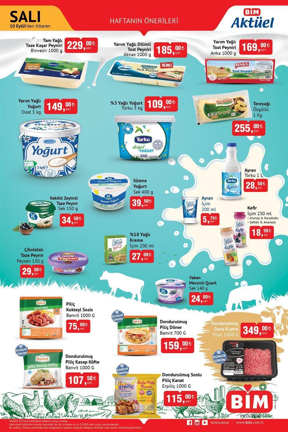 BİM'in 10-13 Eylül indirimli ürünler kataloğu yayınlandı