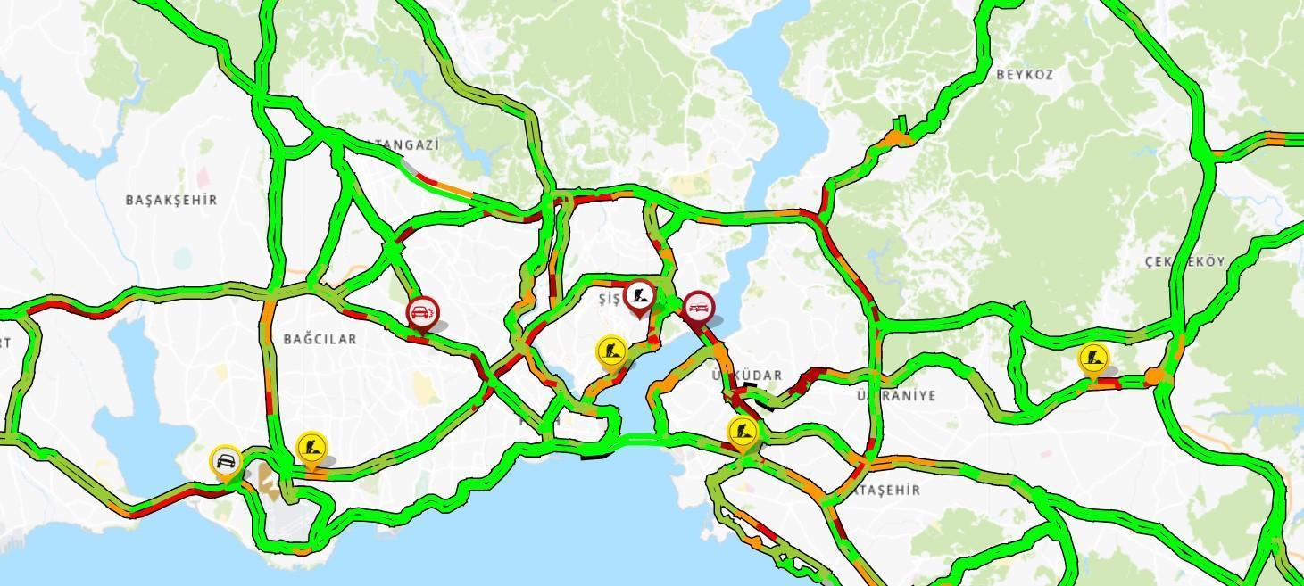 10.9.2024 📍 İBB Trafik Yoğunluk Haritası >Trafik durumu yoğunluğu: İstanbuldaki canlı trafik haritası Anadolu - Avrupa Yakası son dakika yol durumu