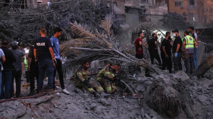 İsrail Beyruta saldırdı İşte bölgeden fotoğraflar
