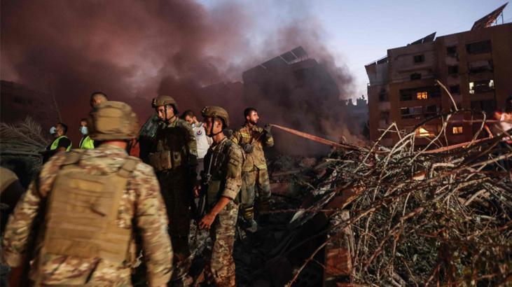 İsrail Beyruta saldırdı İşte bölgeden fotoğraflar