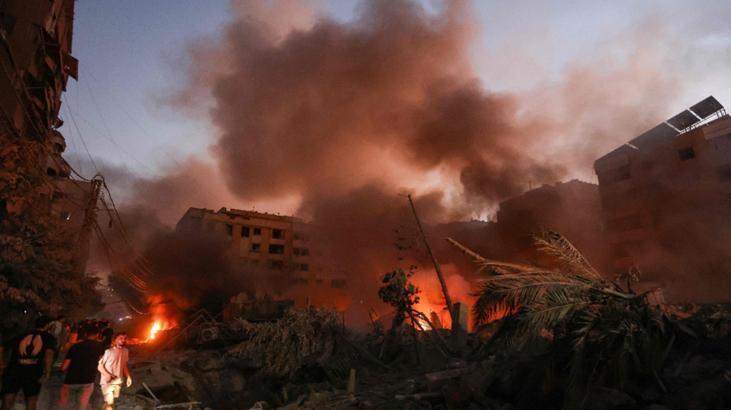 İsrail Beyruta saldırdı İşte bölgeden fotoğraflar