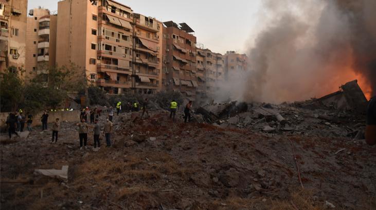 İsrail Beyruta saldırdı İşte bölgeden fotoğraflar