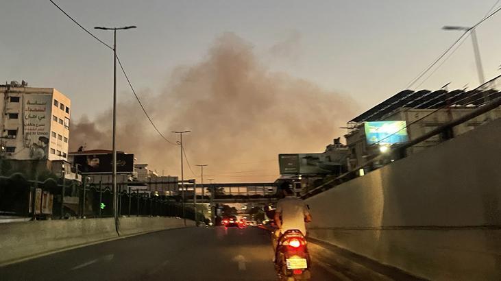 İsrail Beyruta saldırdı İşte bölgeden fotoğraflar