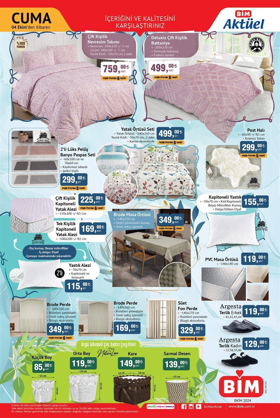 BİM 4 EKİM CUMA AKTÜEL KATALOĞU