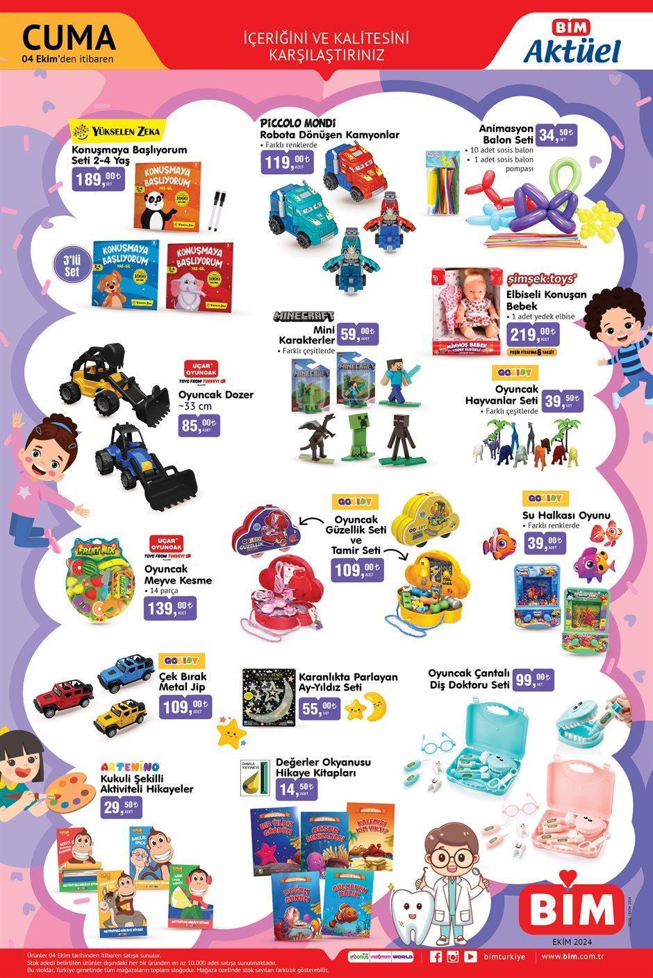 BİM 4 EKİM CUMA AKTÜEL KATALOĞU