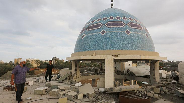 İsrail, Gazzede bir camiyi hedef aldı Ölü ve yaralılar var