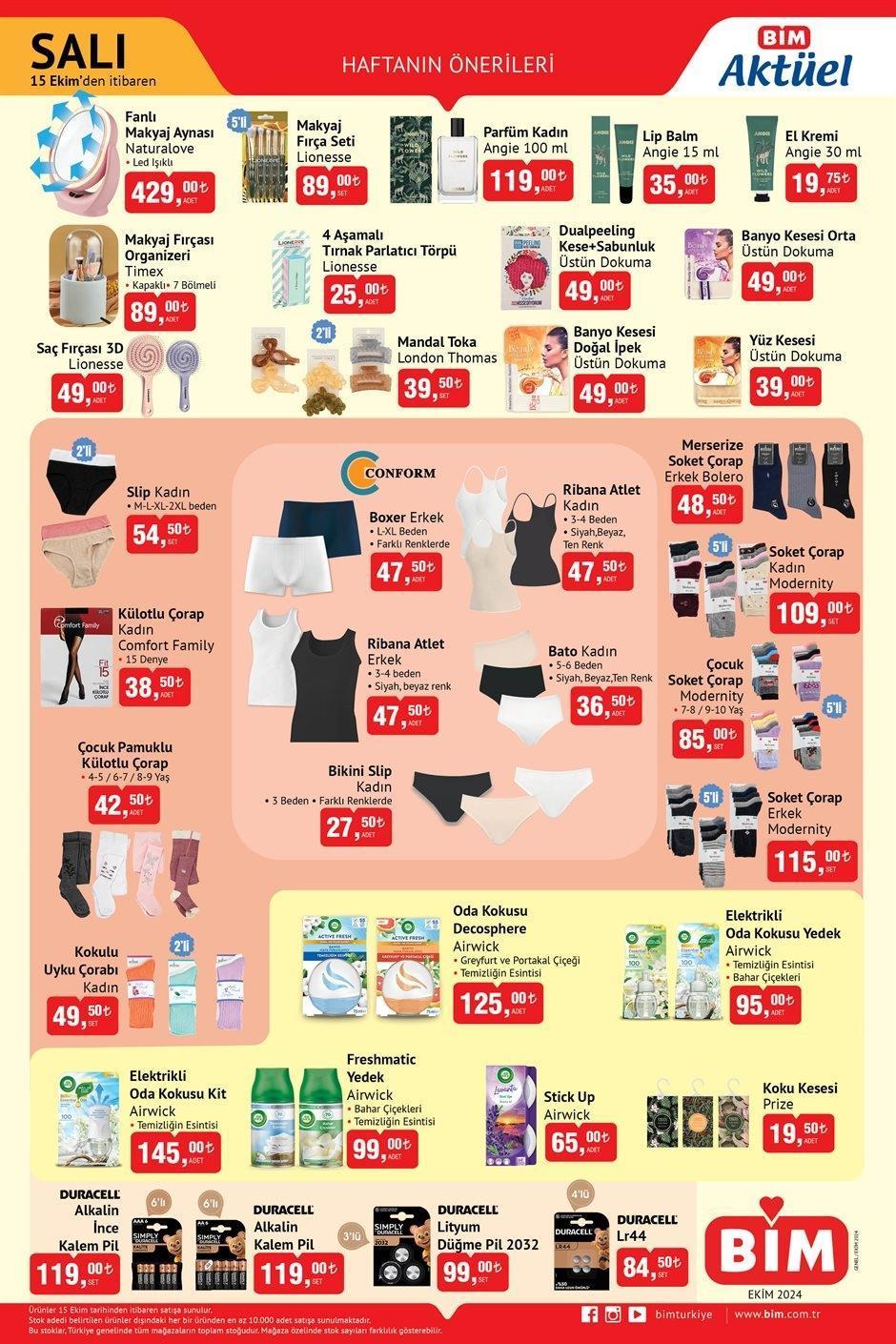 İNDİRİMLİ BİM AKTÜEL KATALOĞU BUGÜN SATIŞA ÇIKTI 📌 BİM 15-18 Ekim aktüel kataloğunda bu hafta hangi ürünler var Pilli Baharat Öğütücü, Smothie Blender Set, Şarjlı Kişisel Blender...
