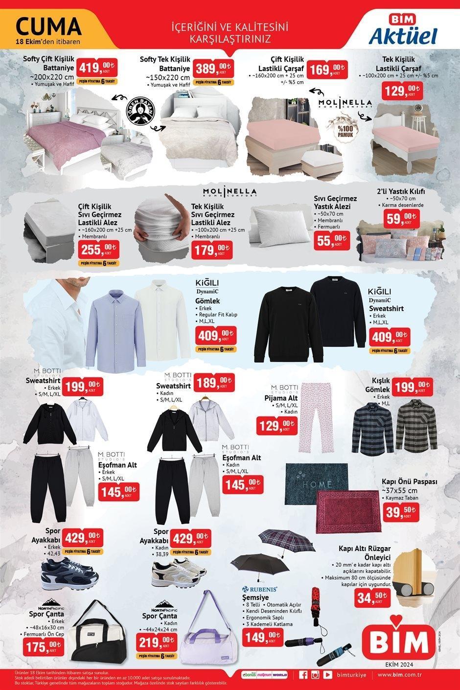 BİM 18 EKİM CUMA AKTÜEL KATALOG