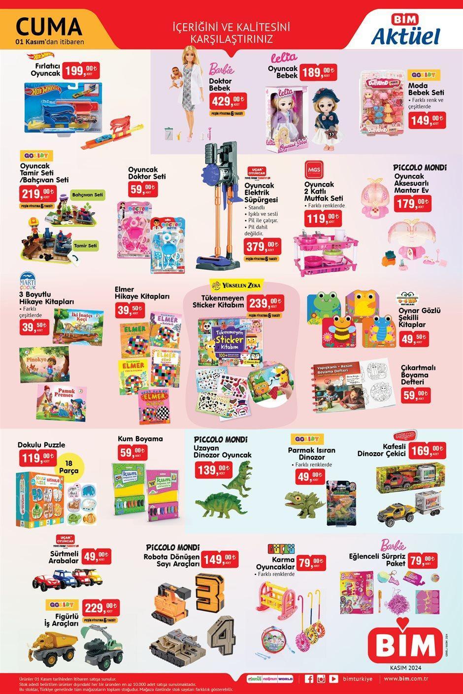 KASIM AYI İLK BİM KATALOĞU 1 KASIM CUMA