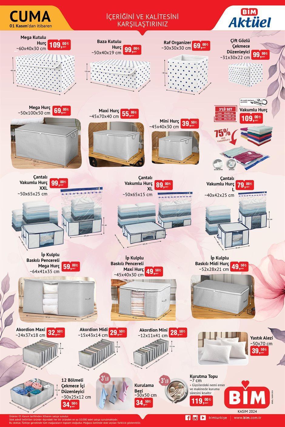 KASIM AYI İLK BİM KATALOĞU 1 KASIM CUMA