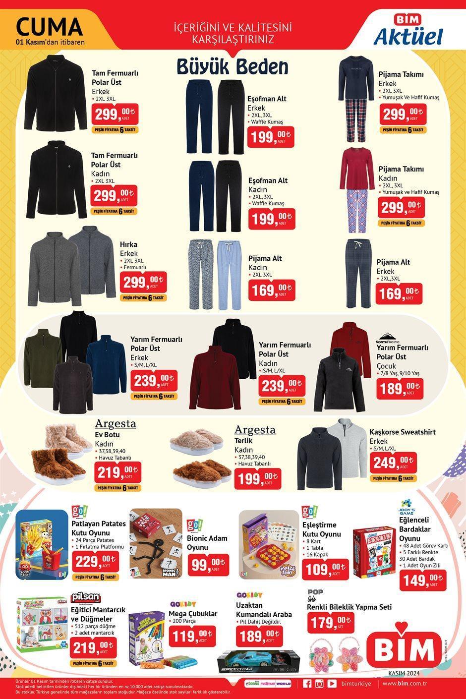 KASIM AYI İLK BİM KATALOĞU 1 KASIM CUMA