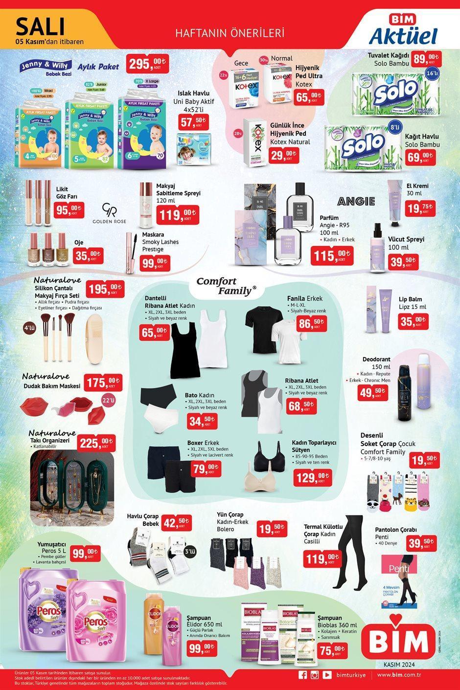 5 KASIM SALI BİM AKTÜEL KATALOĞU