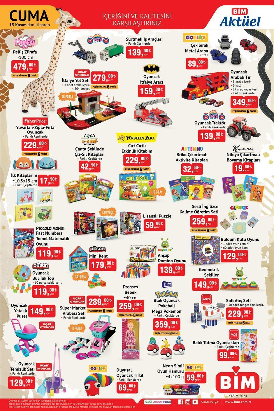 15 KASIM CUMA BİM AKTÜEL KATALOĞU