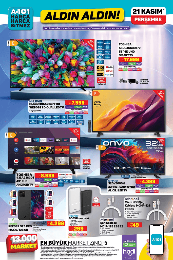 A101 AKTÜEL 21 KASIM 2024 KATALOG İNDİRİMLERİ: Bu hafta Perşembe Aldın Aldın A101 aktüel kataloğu indirimli ürün kampanyaları