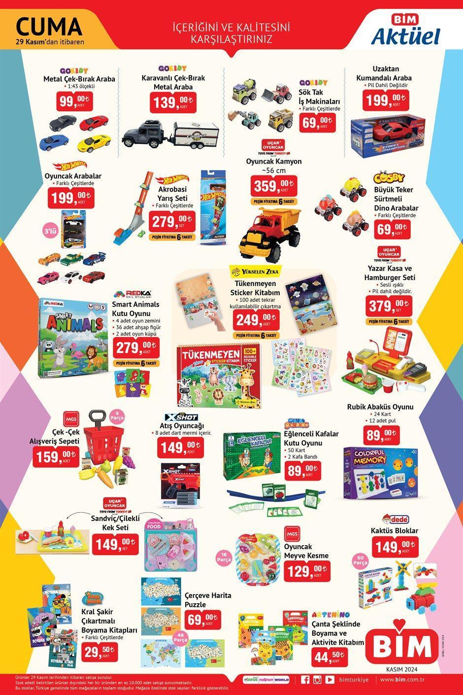 29 KASIM CUMA BİM AKTÜEL KATALOĞU
