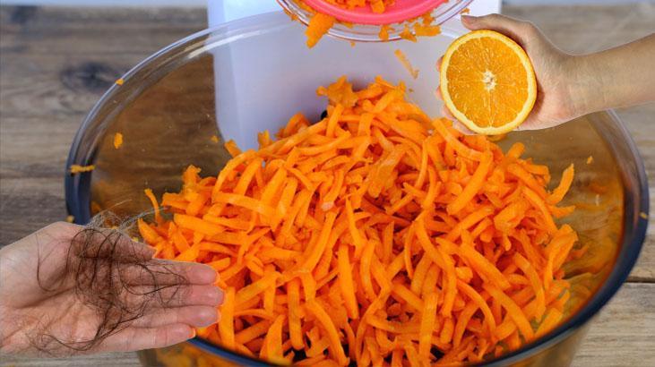 Öbek öbek dökülen saçlara bile çare Havuç-mandalina ikilisini bir de böyle deneyin