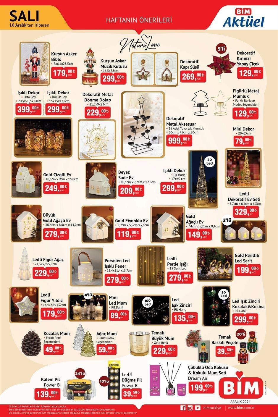 YENİ 10 ARALIK SALI BİM AKTÜEL KATALOĞU
