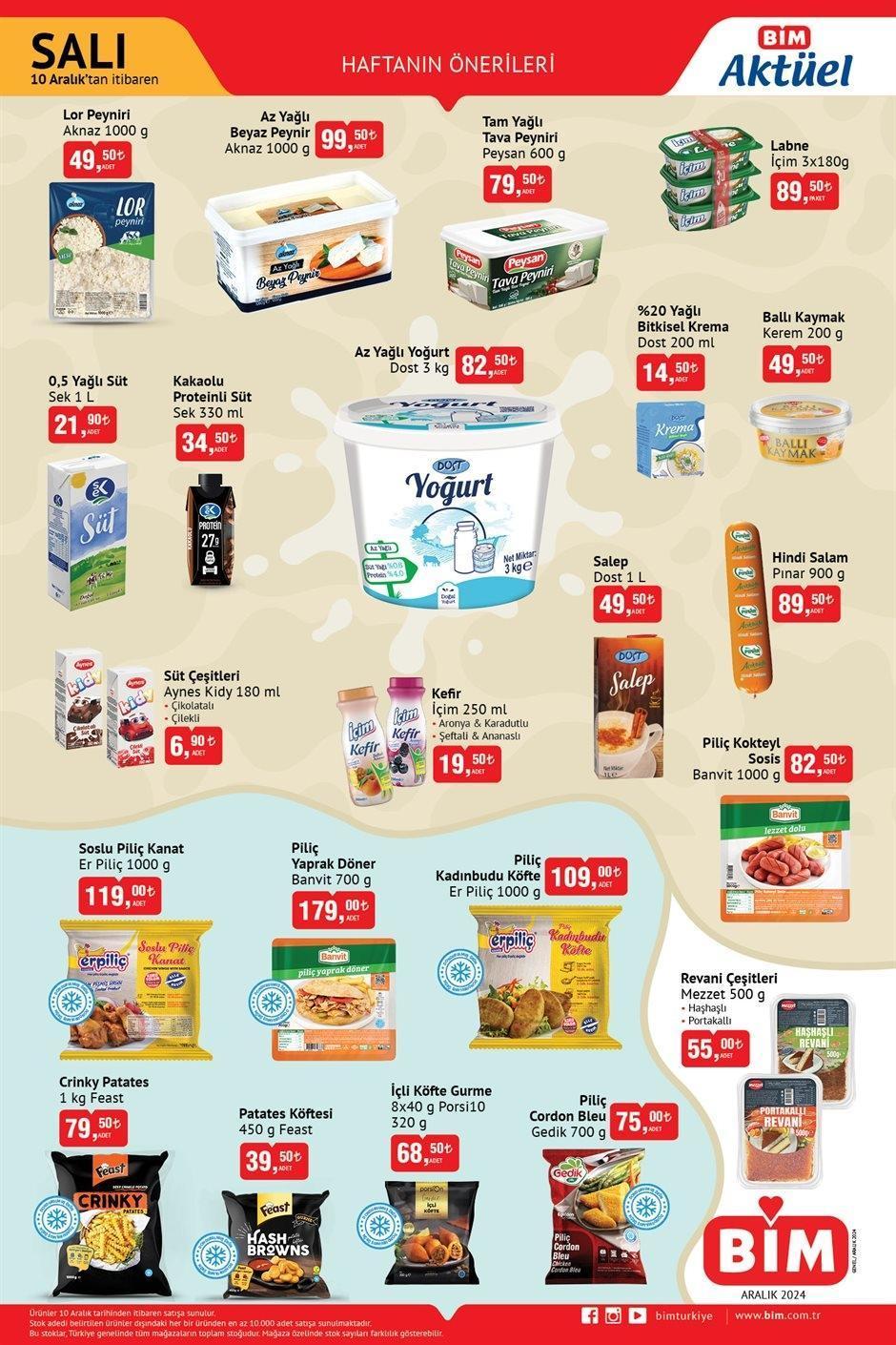 YENİ 10 ARALIK SALI BİM AKTÜEL KATALOĞU