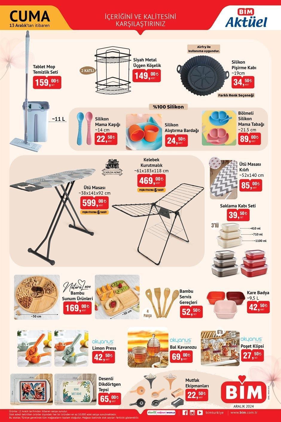 13 ARALIK CUMA BİM YENİ AKTÜEL KATALOG