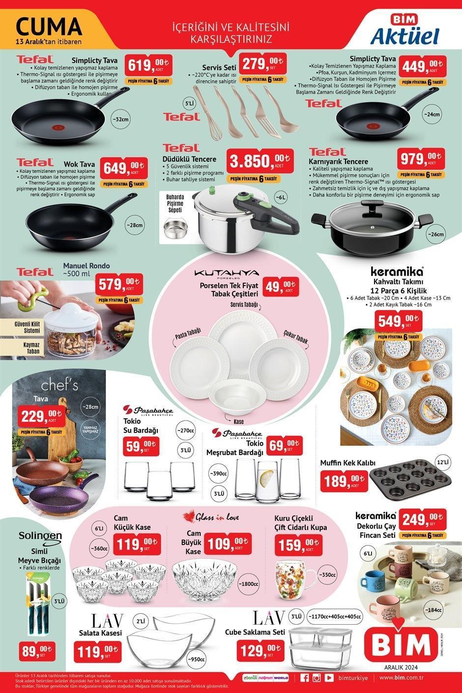 13 ARALIK CUMA BİM YENİ AKTÜEL KATALOG