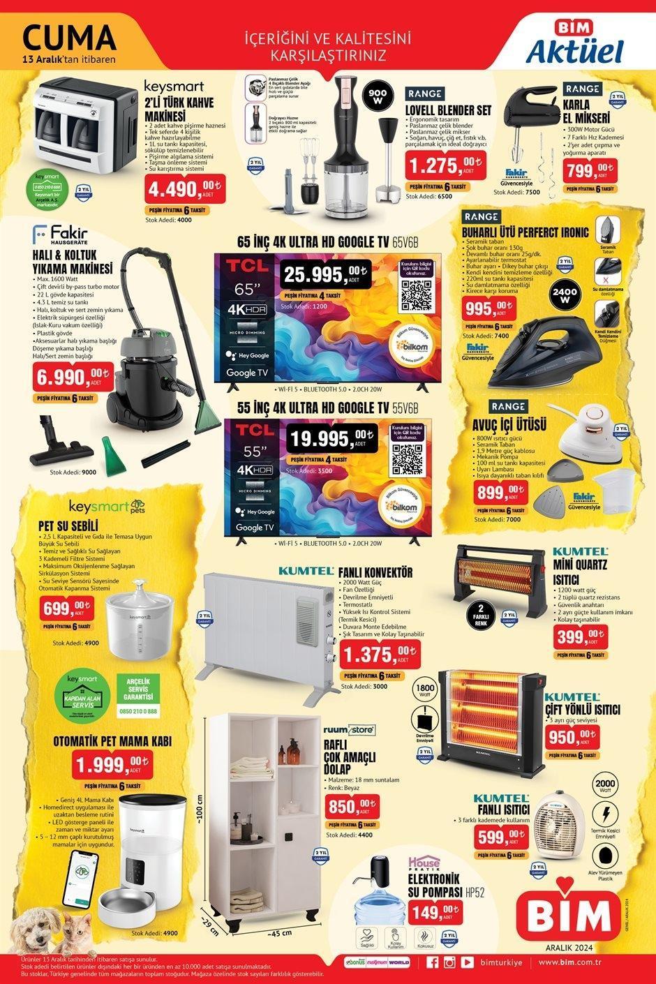 13 ARALIK CUMA BİM YENİ AKTÜEL KATALOG