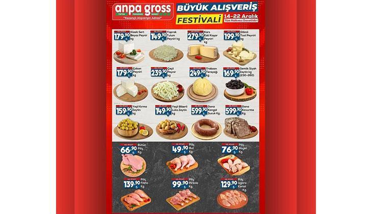 Alışveriş festivali başladı ANPA GROSS 14-22 Aralık 2024 indirimli ürünler kataloğu