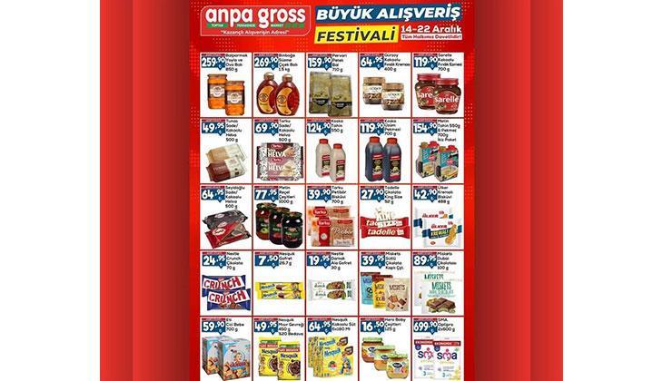 Alışveriş festivali başladı ANPA GROSS 14-22 Aralık 2024 indirimli ürünler kataloğu