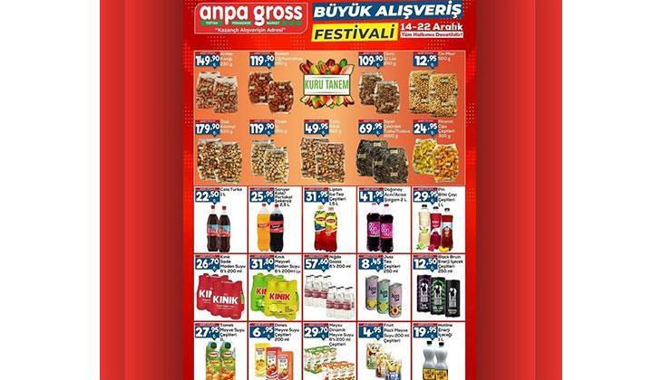 Alışveriş festivali başladı ANPA GROSS 14-22 Aralık 2024 indirimli ürünler kataloğu