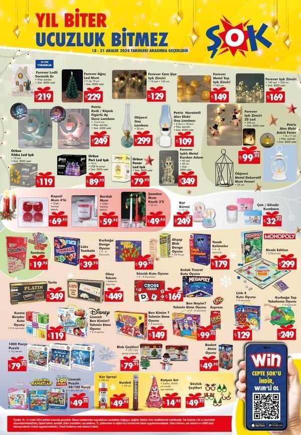 ŞOK KATALOG YILBAŞI FIRSATLARI: Bu hafta 18-31 Aralık 2024 ŞOK aktüel kataloğu indirimli ürünleri: Hindi, kutu oyunları, yılbaşı süsleri ŞOK KATALOG YILBAŞI FIRSATLARI: Bu hafta 18-31 Aralık 2024 ŞOK aktüel kataloğu indirimli ürünleri: Hindi, kutu oyunları, yılbaşı süsleri